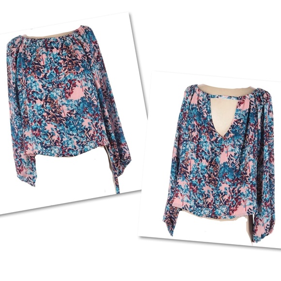 Parker Off Shoulders Floral Print English Garden Top Size XS - Picture 2 of 9